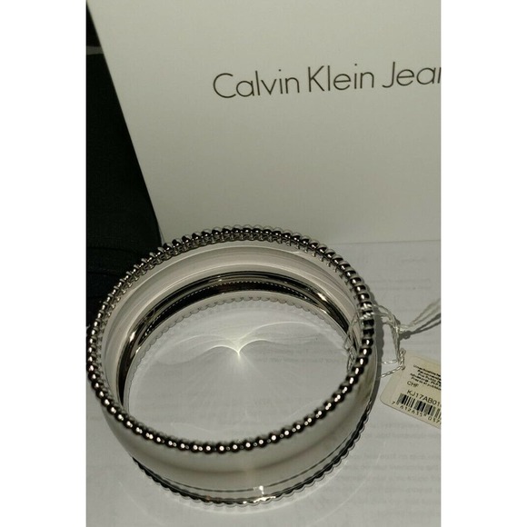 Calvin Klein Waves Silver 7.5 Inches Bracelet NWT #705 - Picture 2 of 6